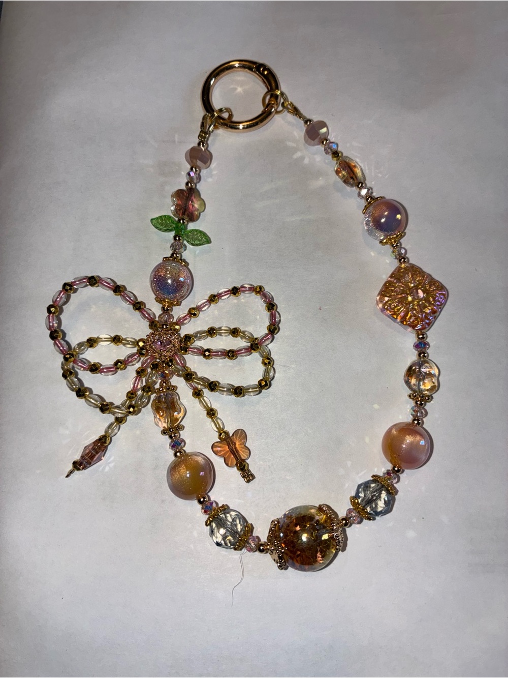 Handcrafted beaded Charm Key Ring key chain